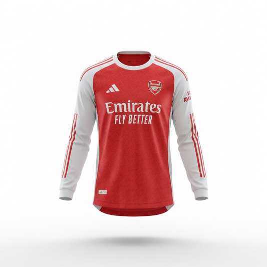 Arsenal 2025/26 Home Shirt – Long Sleeve